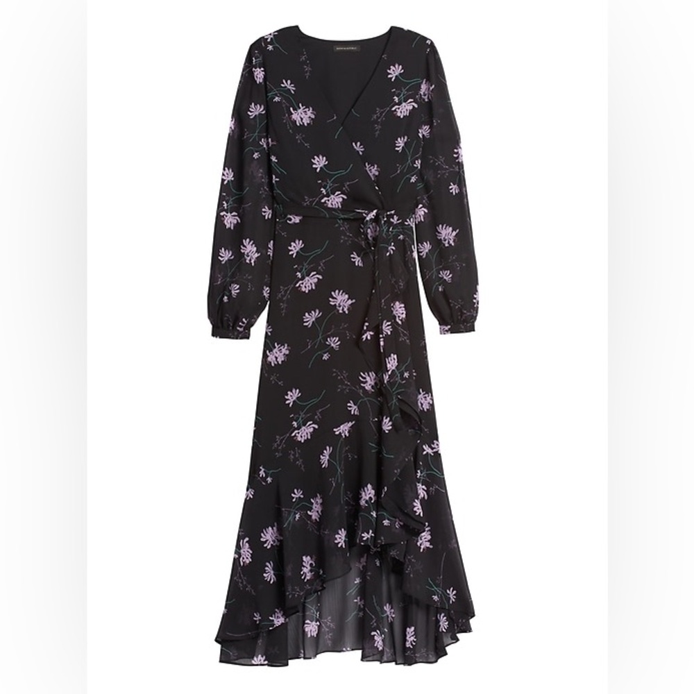 Floral ruffle Wrap Dress